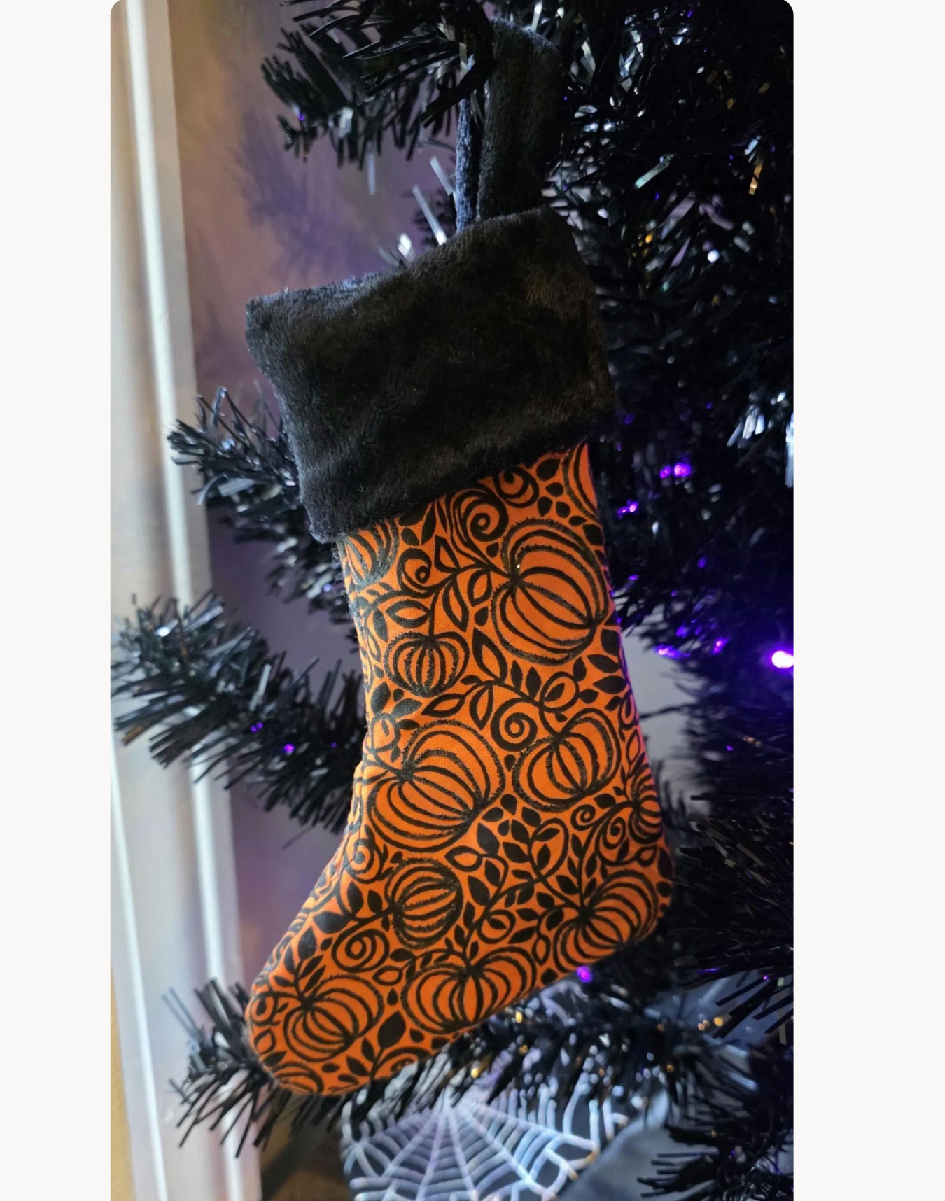 Gothic Holiday Stockings - Handmade Halloween Christmas Stockings!